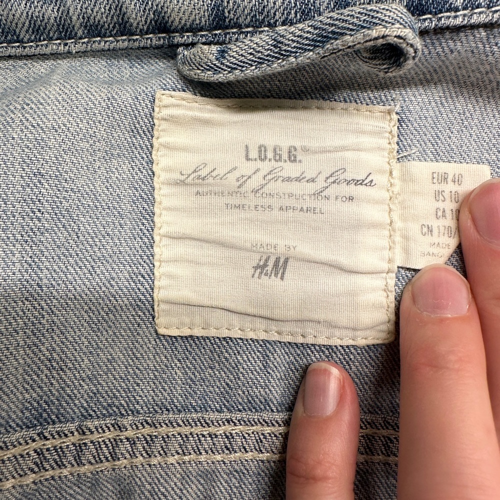 H&M Blue Denim Jeans with Washed Look